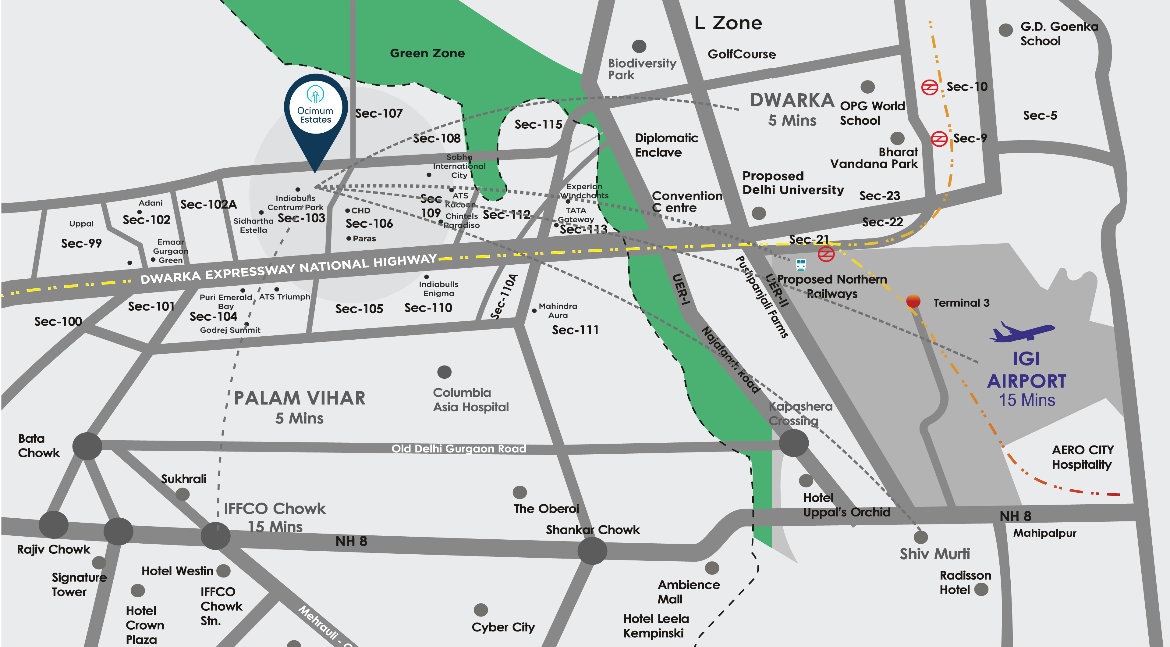 Ocimum Estates Location Map